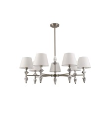 8274/7 CLASSI никель/белый/серый, металл/керамика/ткань Люстра Е14 7*40W 220V VERMONT