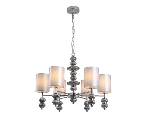 8338/6 MODERNI хром/серый, металл/стекло/текстиль Люстра E14 6*40W 220V ILMIRA