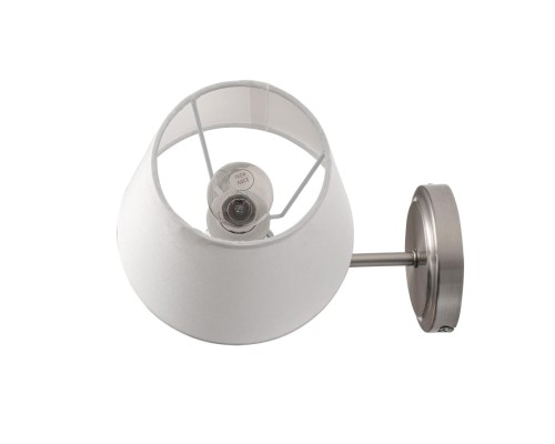 8274/1W CLASSI никель/белый/серый, металл/керамика/ткань Бра Е14 1*40W 220V VERMONT