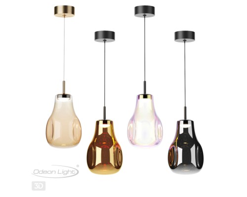 5098/4LB PENDANT ODL25 423 черный/бензиновый/металл/стекло Подвес LED 4W 4000K 388Лм NAVE