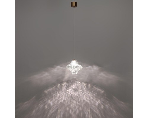 5107/3L L-VISION  ODL26 антич.бронза/прозрачный металл/стекло Подвес LED x 3W 4000K ORDI