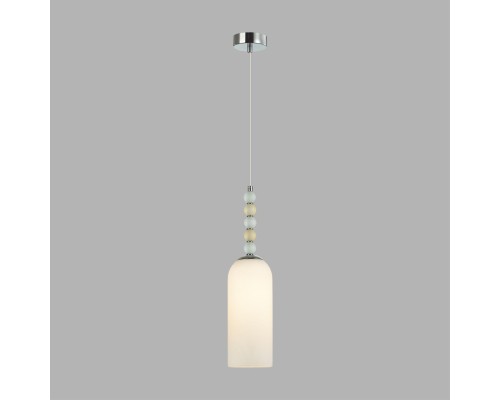 8271/1A NEOCLASSI хром/голубой/желтый/белый, металл/стекло Подвес Е14 1*40W 220V TRACY