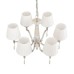 8316/6 CLASSI LN26 хром/белый, металл/хрусталь/текстиль Люстра E14 6*40W 220V MAGDA