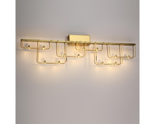 7060/12WL HIGHTECH ODL26 Настенный светильник  нерж/сталь золото  IP20 LED 12W 1080Лм 3000K 220V ZAHA