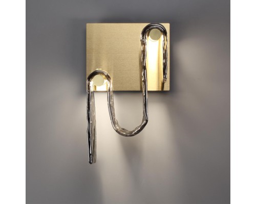 5106/11WL L-VISION  ODL26 золотой брашинг/дымчатый металл/стекло Настенный светильник LED x 11W 4000K FLOW