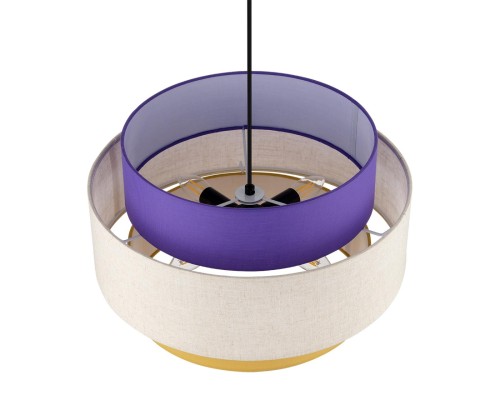 8281/4 MODERNI черный/фиолетовый/бежевый/желтый, металл/текстиль Светильник подвесной E14 4*40W 220V PALERMO