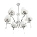 8316/6 CLASSI LN26 хром/белый, металл/хрусталь/текстиль Люстра E14 6*40W 220V MAGDA