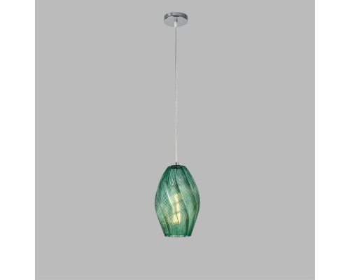 8290/1A MODERNI хром/зеленый, металл/стекло Подвес E27 1*60W 220V TIDE