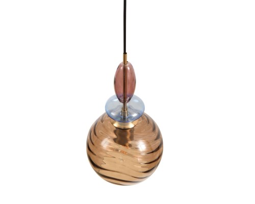 8300/1A MODERNI бронза/амбер/голубой/розовый, металл/стекло Подвес E27 1*40W 220V WALMA