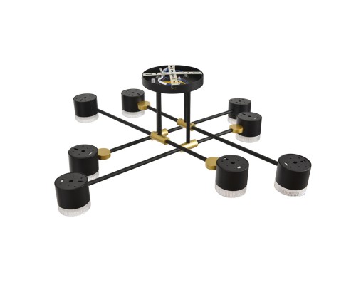 8307/8C COMFI золотой/черный, металл Светильник потолочный GX53 LED 8*7W 220V LENIANA