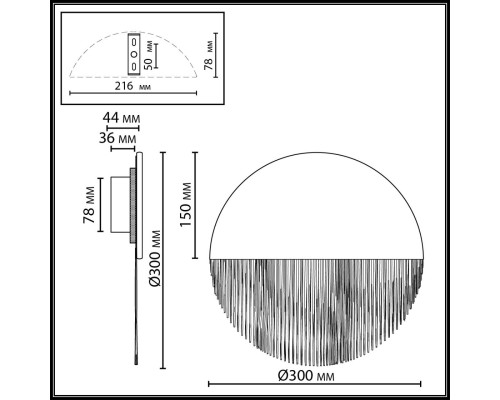 7073/8WL ECODESIGN ODL26 Настенный светильник  бежевый/пробка/нити/металл IP20 LED 8W 232Лм 3000K 220-240V CORK