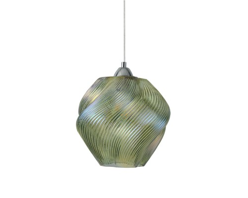 8289/1A MODERNI хром/зеленый, металл/стекло Подвес E27 1*60W 220V TIDE