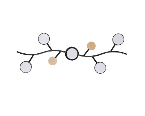 8194/5C COMFI LN25 черный, металл/дерево/пластик Потолочный светильник LED GX53 5*9W 220V CRYPTO