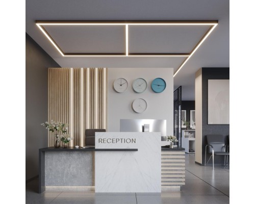 359607 OVER NT25 000 черный Светильник линейный светодиод. с переключ. цв. температуры IP20 LED 60W 220-240V 3000К\4000К\6000К FATTO