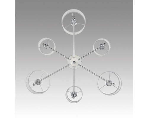 6589/6C CLASSI LN24 хром/белый, металл/текстиль Люстра потолочная E14 6*40W 220V LATTI