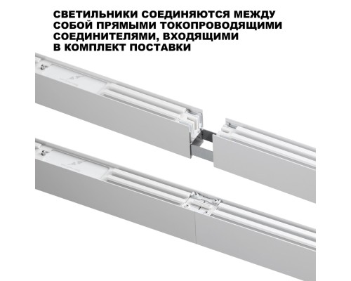 359602 OVER NT25 000 белый Светильник линейный светодиод. с переключ. цв. температуры IP20 LED 20W 220-240V 3000К\4000К\6000К FATTO