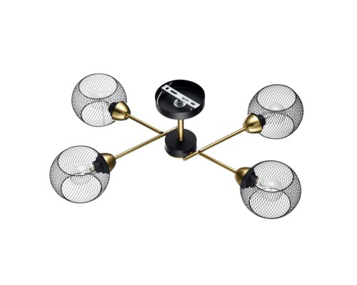 8247/4C COUNTY LN25 черный/бронза, металл Люстра потолочная Е27 4*60W 220V TUNARA