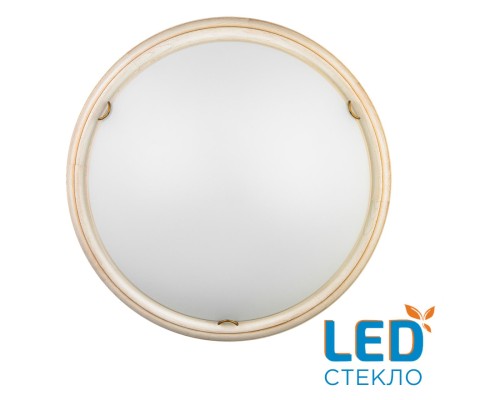 7605/DL SNOK SN Светильник стекло/белое/кремовый/бронза LED 48Вт 4000K D460 IP20 PROVENCE