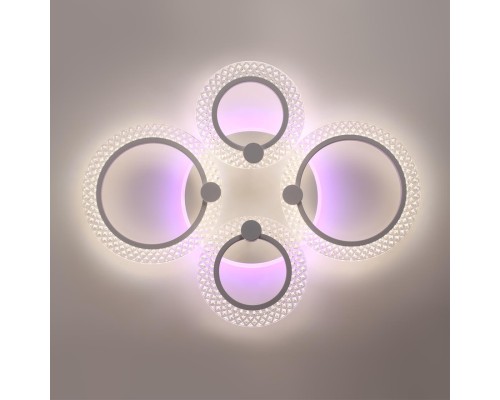 8017/60CL LEDIO LN25 белый/прозрачный металл/акрилл Потолочный светильник c подсв. осн. LED 60W 220V 3000-6000K MOLLY