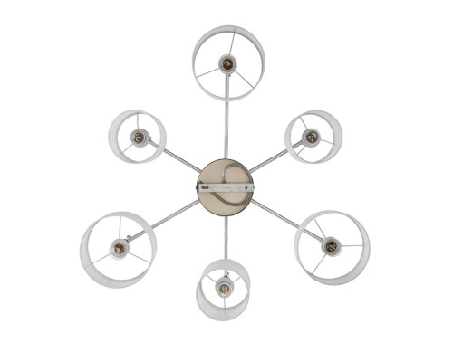 6589/6C CLASSI LN24 хром/белый, металл/текстиль Люстра потолочная E14 6*40W 220V LATTI