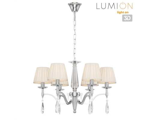 8316/6 CLASSI LN26 хром/белый, металл/хрусталь/текстиль Люстра E14 6*40W 220V MAGDA