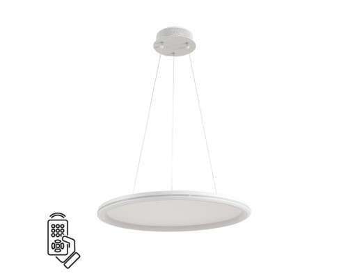 8380/45L LEDIO LN белый, металл/акрил Умная люстра подвесная с ПДУ и голосовым управлением LED 45W 3000-6500К 220V ALIS SMART