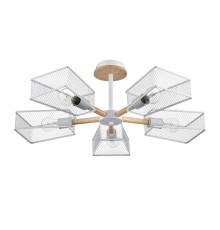 8246/5C COUNTY LN25 белый, металл/дерево Люстра потолочная Е27 5*60W 220V IRMA