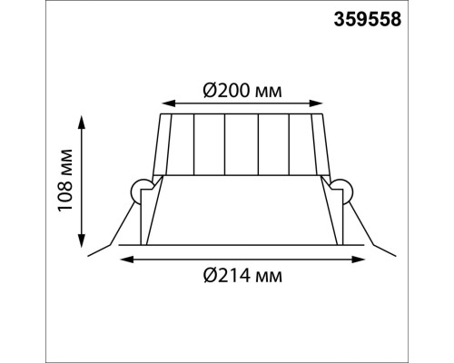 359558 WIR NT25 000 черный Светильник встраиваемый с переключателем цв. температуры IP44 LED 40W 220-240V 3000К\4000К\6000К CLARA