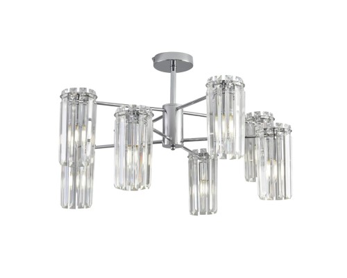 8348/8C CLASSI хром/прозрачный, металл/хрусталь Люстра подвесная E14 8*40W 220V FAVLA