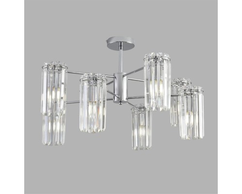 8348/8C CLASSI хром/прозрачный, металл/хрусталь Люстра подвесная E14 8*40W 220V FAVLA