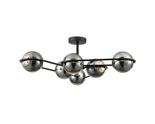 8060/6C COMFI LN24 черный/дымчатый металл/стекло Люстра потолочная E27 6*60W 220V CAMILIE