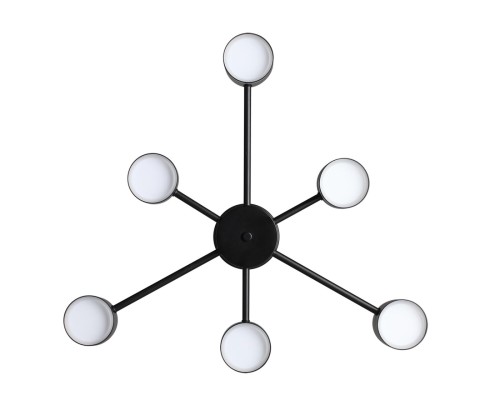 8234/6C COMFI LN25 000 черный, металл/акрил Люстра потолочная LED GX53 6*10W + LED-проектор 3*5W 2700К 220V VIRSAVA