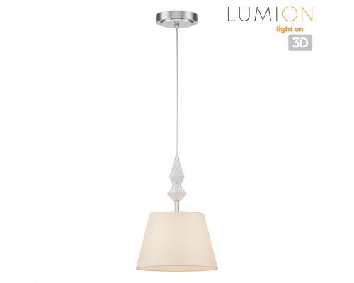 8274/1A CLASSI никель/белый/серый, металл/керамика/ткань Подвес Е14 1*40W 220V VERMONT