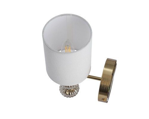 8337/1W MODERNI бронза/белый, металл/стекло/текстиль Бра E14 40W 220V ILMIRA