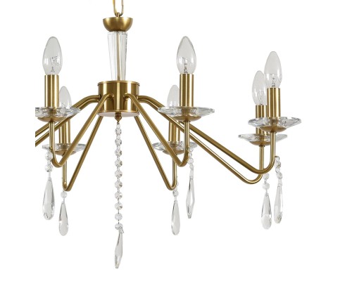 8319/8 CLASSI шампань/прозрачный, металл/хрусталь Люстра E14 8*40W 220V SEVERINA