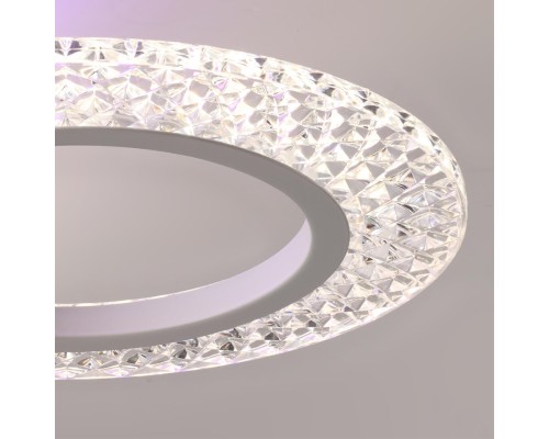 8017/60CL LEDIO LN25 белый/прозрачный металл/акрилл Потолочный светильник c подсв. осн. LED 60W 220V 3000-6000K MOLLY