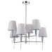 8279/6 CLASSI хром/серый, металл/керамика/текстиль Люстра Е14 6*40W 220V KARMEN