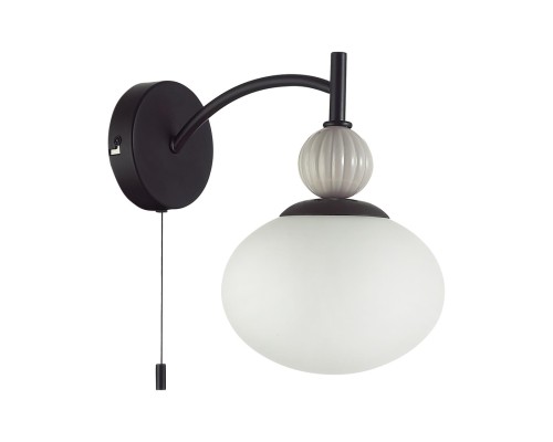 8273/1W NEOCLASSI черный/серый/белый, металл/керамика/стекло Бра Е14 1*40W 220V GLORIYA