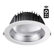 Встраиваемый диммируемый светильник на пульте управления со сменой цветовой температуры Novotech 358336 Gestion белый/серебро LED 35 Вт 2700-5000K