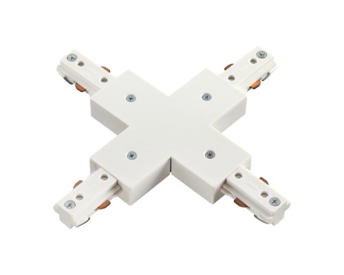 Соединитель для шинопровода X-образный для однофазного шинопровода Novotech 135012 белый