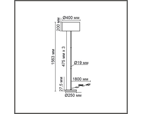 8250/2F MODERNI LN25 000  никель/бежевый, металл/текстиль Торшер Е27 2*60W 220V NIKKI