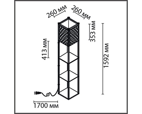 8091/1F COMFI LN25 дерево/белый, дерево/текстиль Торшер Е27 1*60W 220V PRACTIC