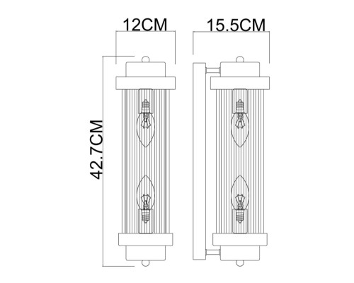 Настенный светильник Arte Lamp HANNA A1070AP-2BK