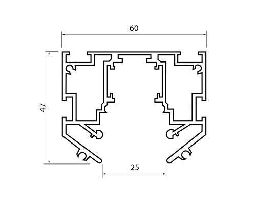 ST039.529.00 Шинопровод 48 под натяжной потолок  ST-Luce Белый Длина 2 000мм SKYLINE 48