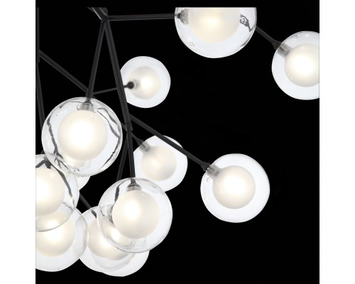 SL376.403.27 Светильник подвесной ST-Luce Черный/Прозрачный, Белый G4 LED 27*2W DEMELE