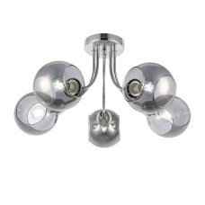 SLE102102-05 Светильник потолочный Хром/Дымчатый E14 5*40W РЕЛОТТЕ