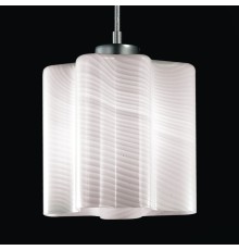 SL117.503.01 Светильник подвесной ST-Luce Серебристый/Белый с полосками E27 1*60W ONDE