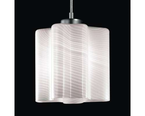 SL117.503.01 Светильник подвесной ST-Luce Серебристый/Белый с полосками E27 1*60W ONDE