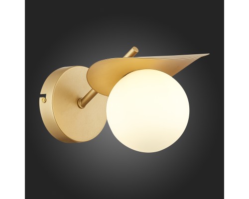 SLE220501-01 Светильник настенный Золотистый/Белый G9 1*5W BOLZANO