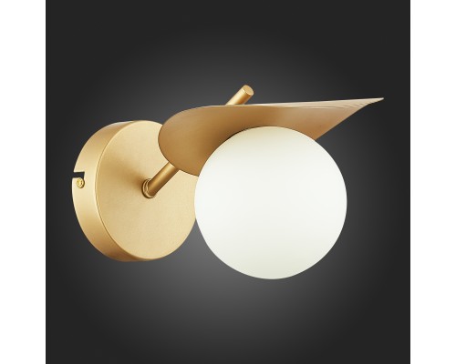 SLE220501-01 Светильник настенный Золотистый/Белый G9 1*5W BOLZANO